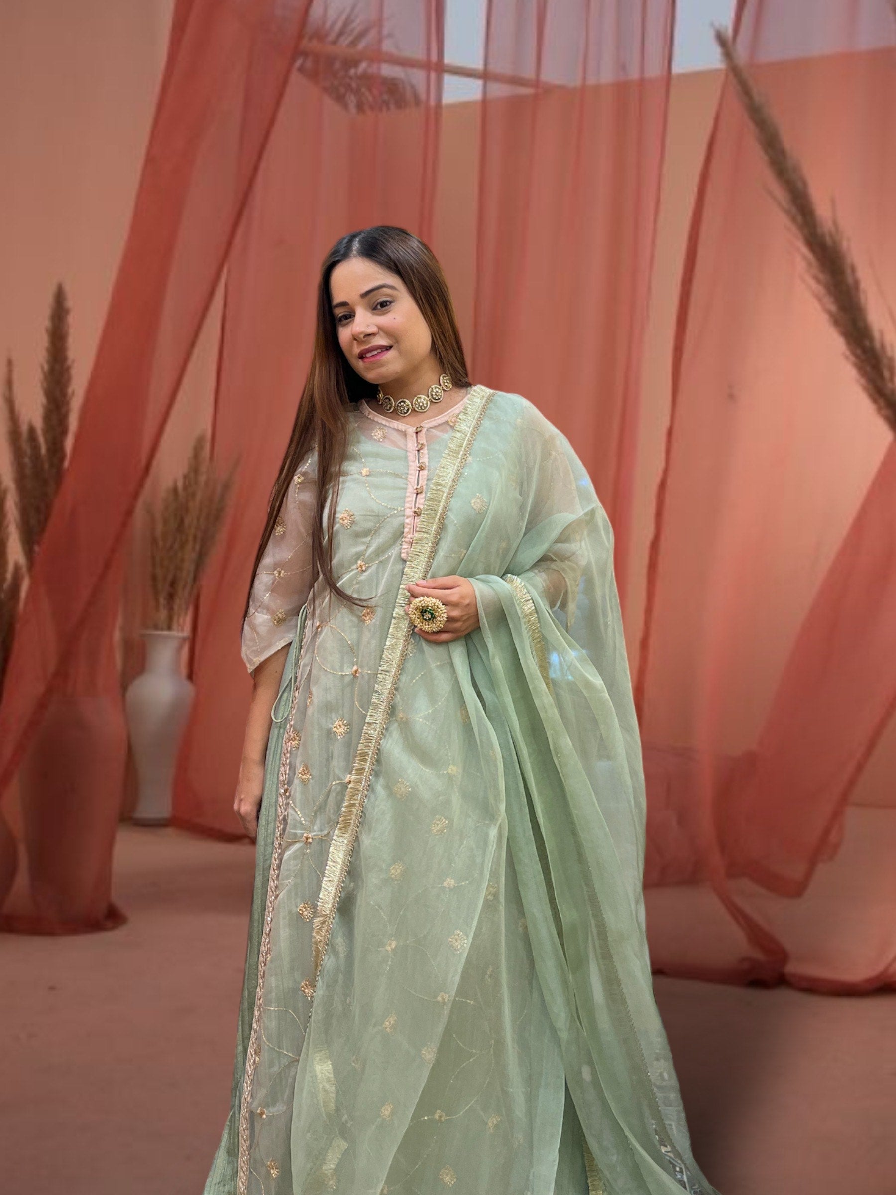 Amara Long Kameez & Gown Set