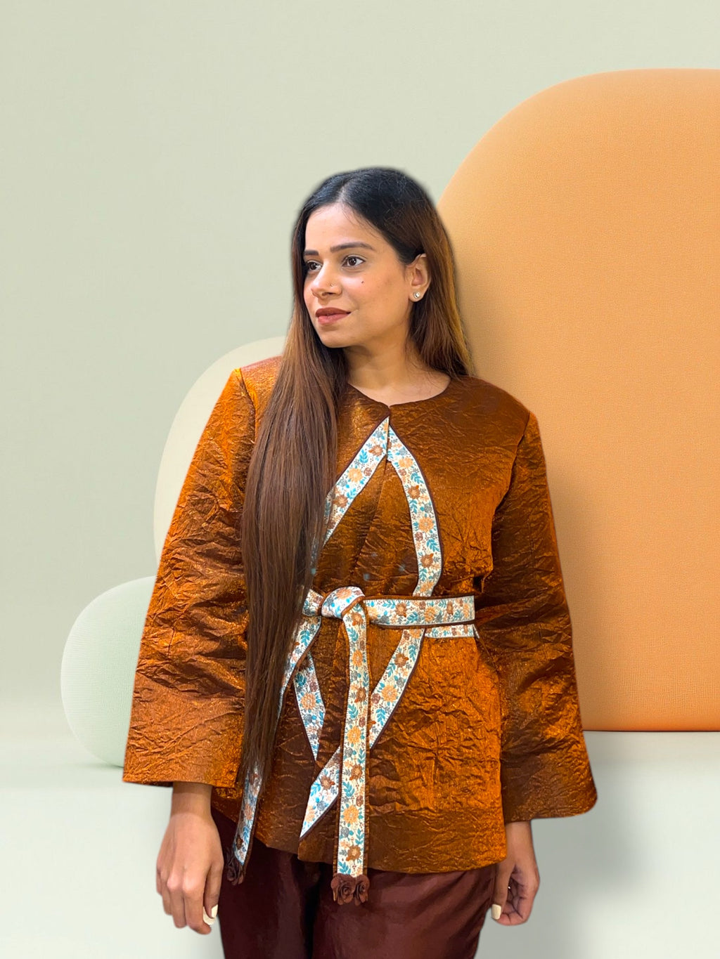 RUST SHIMMER JACKET CORD-SET