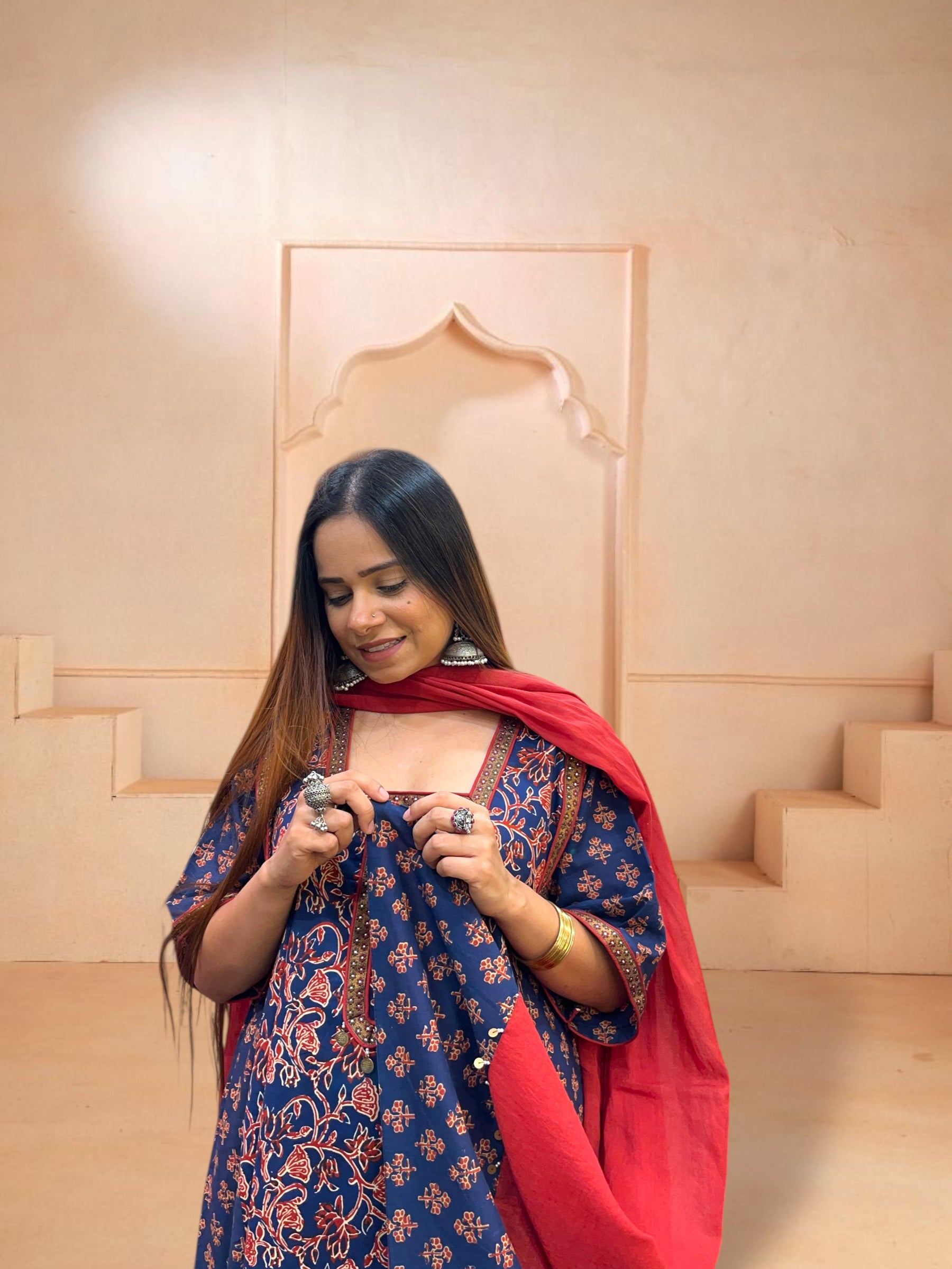 saanjh-blue-ajrak-set