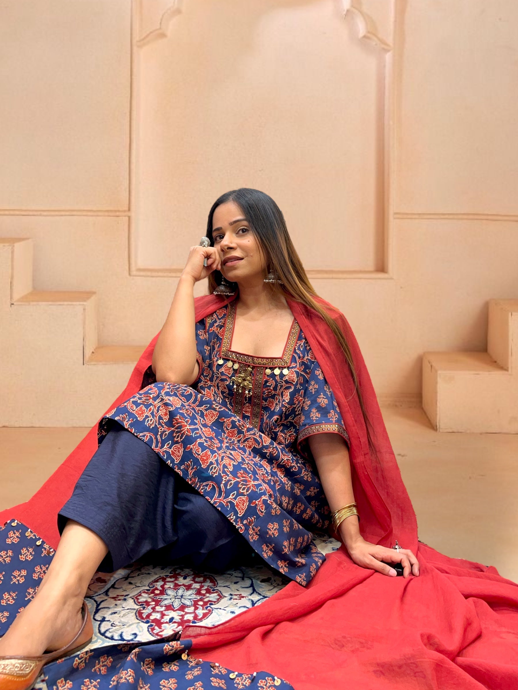 saanjh-blue-ajrak-set