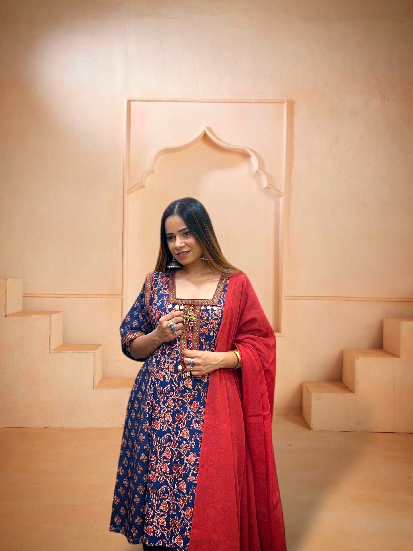 saanjh-blue-ajrak-set